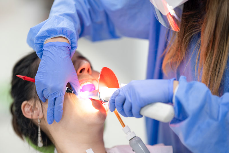 Jackson Family Dental patient brushing teeth